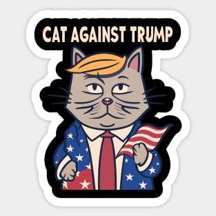 Funny Cats Against Trump Sticker